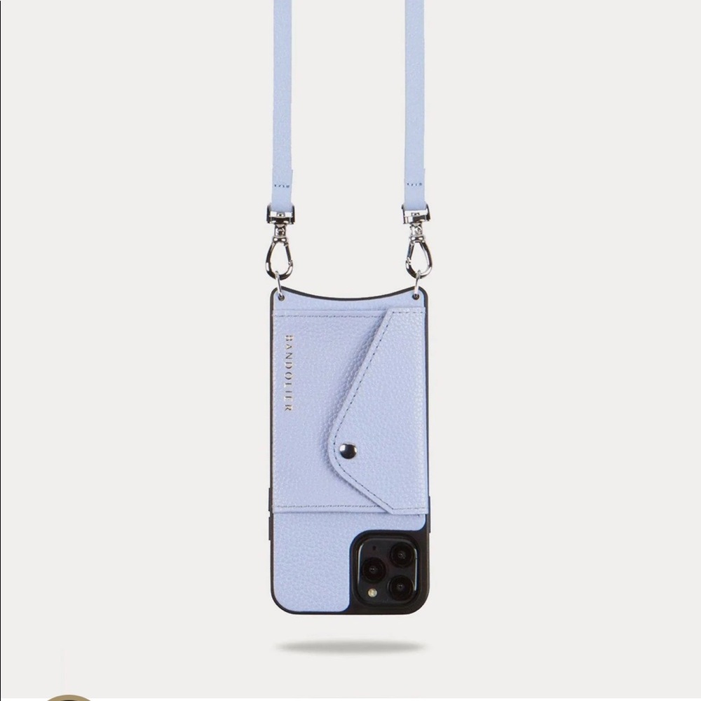 Bandolier Donna Side Slot Crossbody (iPhone 11 Pro) - Periwinkle Blue